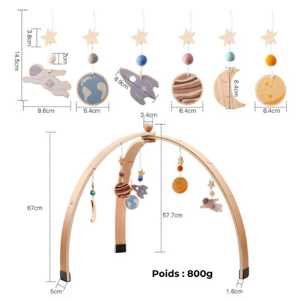 Arche d'éveil bébé (jouets d'éveils inclus) - Ô Royaume de Bébé