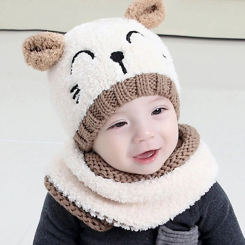 Bonnet Hiver pour Bébé Garçon - Doublé de polaire