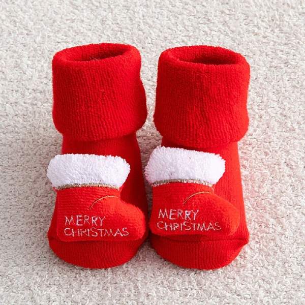 Chaussettes Antidérapantes de Noël pour Bébé