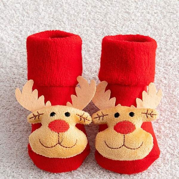 Chaussettes Antidérapantes de Noël pour Bébé