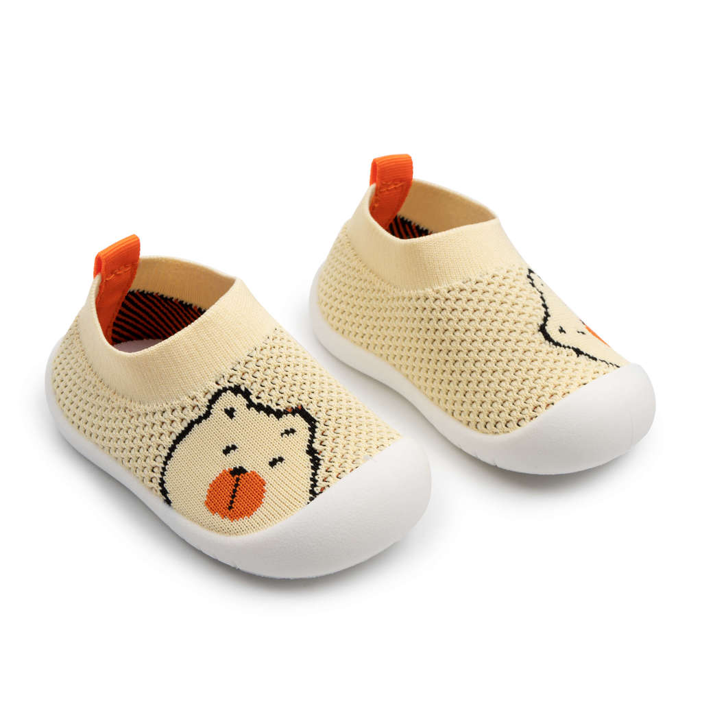 Chaussures antidérapantes pour bébé - Ours tricoté