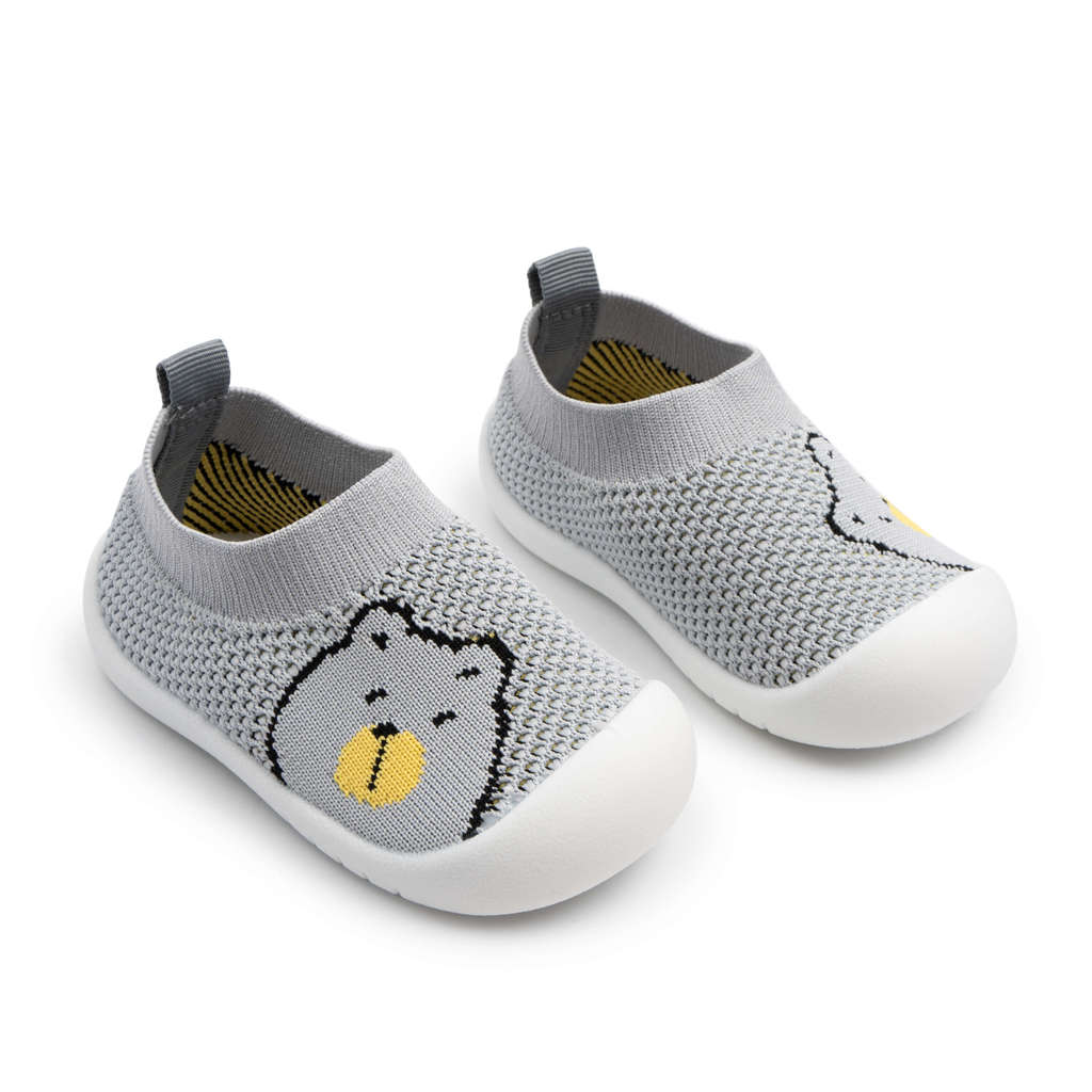 Chaussures antidérapantes pour bébé - Ours tricoté