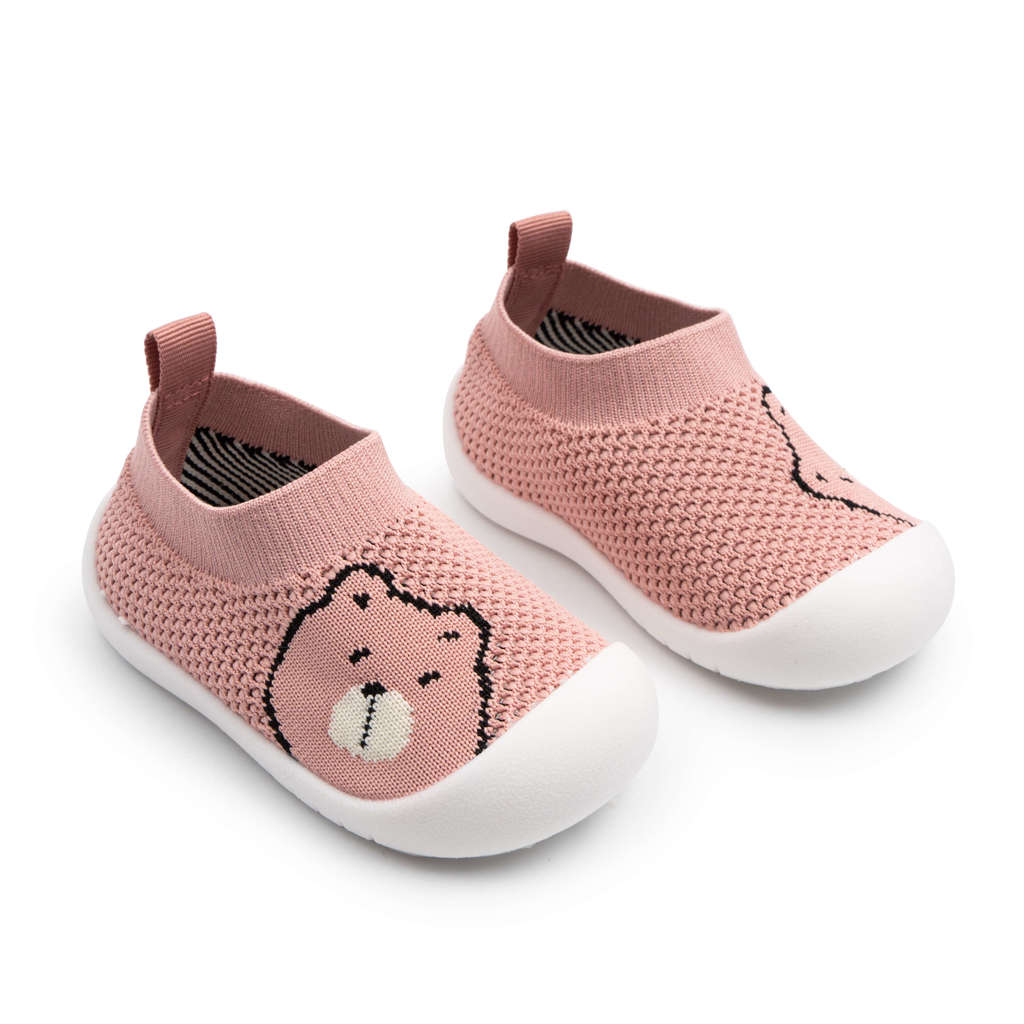 Chaussures antidérapantes pour bébé - Ours tricoté