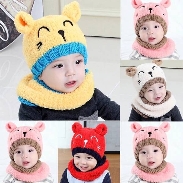 Bonnet Hiver pour Bébé Garçon - Doublé de polaire