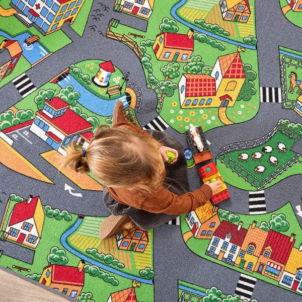Tapis de Jeu Ville pour Enfant