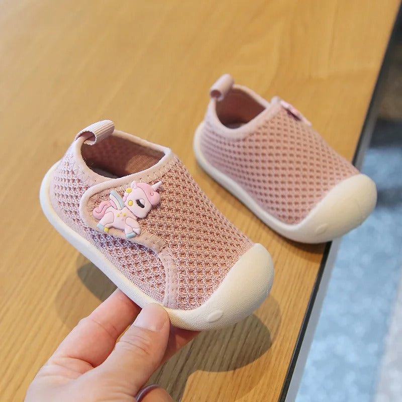 Chaussures antidérapantes pour bébé - Dinosaure et licorne