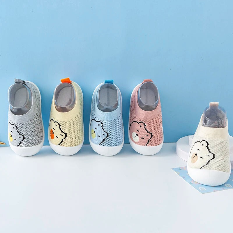 Chaussures antidérapantes pour bébé - Ours tricoté