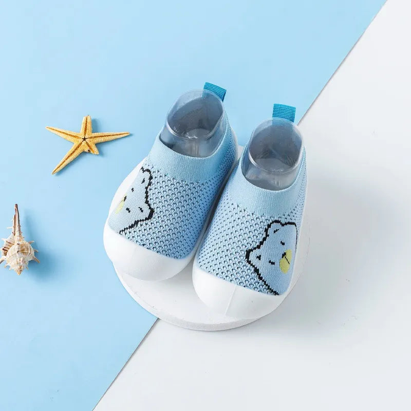 Chaussures antidérapantes pour bébé - Ours tricoté