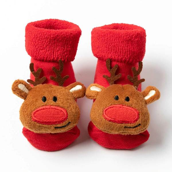 Chaussettes Antidérapantes de Noël pour Bébé
