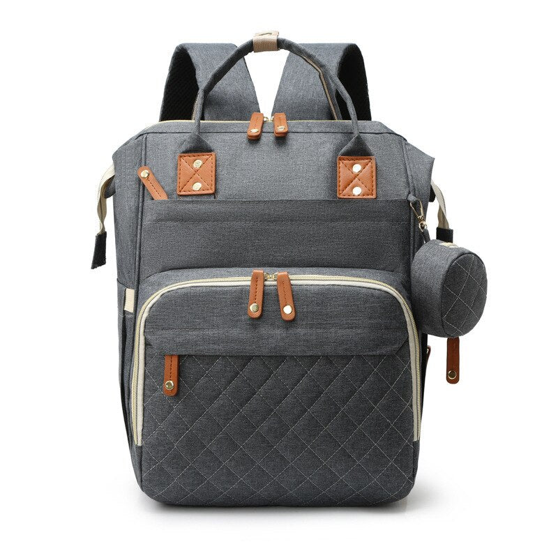 Sac à Langer Bébé LOVEVOOK - Léger, Compartiments Organisés - Avec Matelas à Langer Et Sangles Poussette - 30x17x42,5 Cm